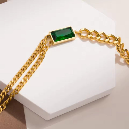 Classic Emerald Chain Bracelet