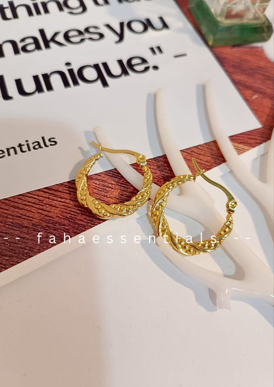 Gold Hoop Earrings 01