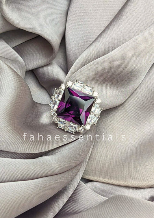 Purple Amethyst Stone Ring