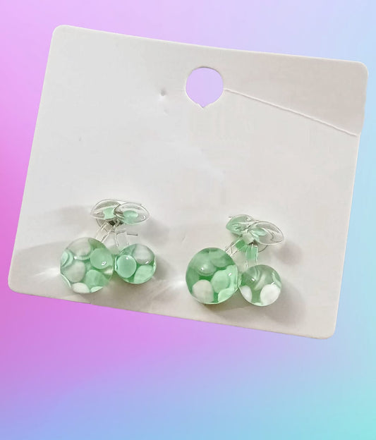 Fruits Studs - Green Cherry