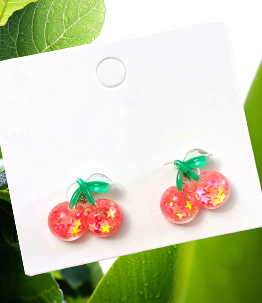 Fruits Studs - Red Cherry