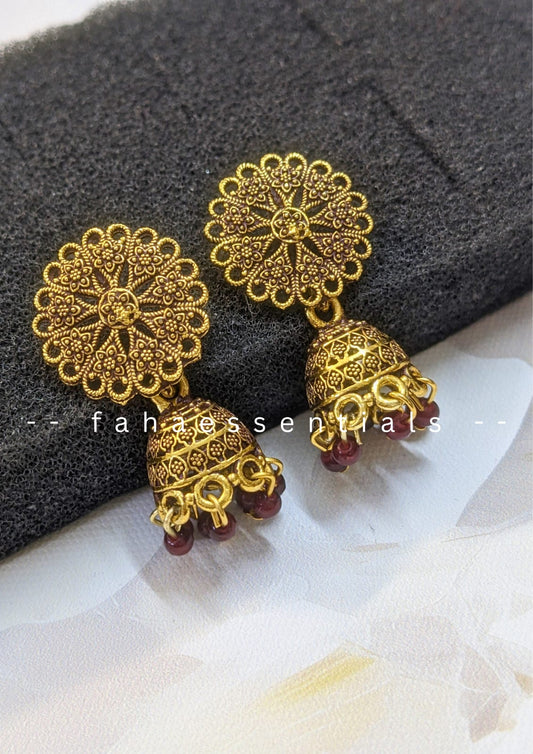 Phool Jhumki - Maroon