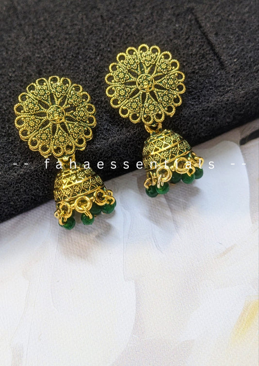 Phool Jhumki - Dark Green